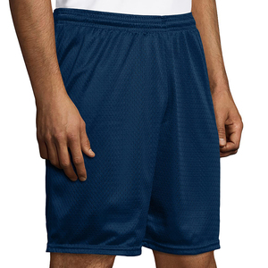 Pantalones cortos de malla con logotipo personalizado para hombre, pantalones cortos de talla grande, transpirables, de secado rápido, sólidos, servicio OEM al por mayor, pantalones cortos informales de talla grande personalizados - Product Image 2