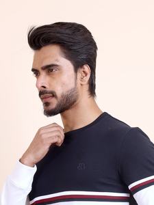 Sudadera de Invierno Más Vendida, de Punto Acanalado, Manga Larga, 100% Algodón, Forrada, para Hombre, Suave, Elegante, Cómoda, Estilo Casual, Color Azul Marino - Product Image 5