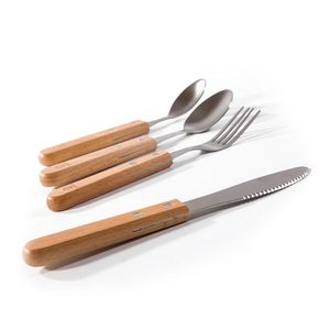 Couverts en acier inoxydable à manches en bois de qualité supérieure kit de couverts design antique pour la décoration intérieure kit de couverts - Product Image 1