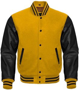 Chaqueta Varsiti de algodón de alta calidad, chaquetas universitarias bordadas con mangas, chaqueta de béisbol personalizada Letterman Varsity para hombre - Product Image 4