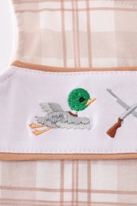Vêtements pour enfants Honeydew, salopette bébé garçon en kaki avec broderie « Go Hunting », personnalisable, en spandex/coton, lavable, tenue pour bébé, taille US - Product Image 5