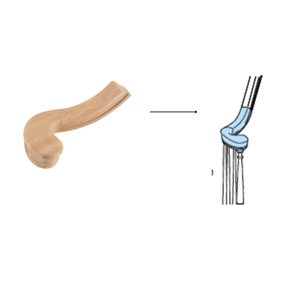 Certificado FSC disponible Roble blanco Desvío de mano derecha 7245 Accesorio de pasamanos listo para manchar para escalera externa interna - Product Image 3