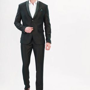 La Scoot Ensemble 2 pièces en polyester et viscose pour homme, coupe régulière, simple boutonnage, tenue de fête, respirant, anti-rides et plat - Product Image 1