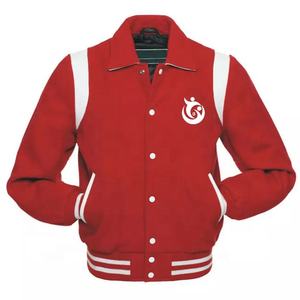 Veste de baseball décontractée légère et écologique pour homme, service OEM sur mesure, col montant, en laine/coton, respirante et coupe-vent - Product Image 5