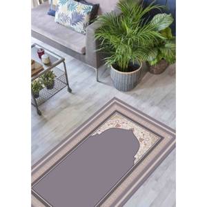 Alfombra de Oración Morada: Alfombra Islámica Musulmana para Mezquita, Lavable a Máquina, Alfombra Estampada, Alfombra Delgada No Tejida - Product Image 4