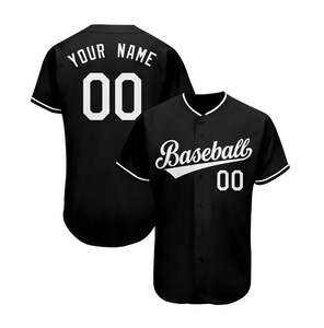 Camisetas de Béisbol Personalizadas con Botones, 100% Poliéster, Multicolores, Uniformes de Béisbol y Sóftbol para Equipos, OEM - Product Image 4