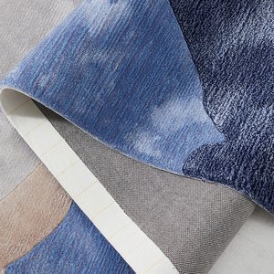<span class=keywords><strong>Tapis</strong></span> personnalisés en acrylique/laine Décoration intérieure <span class=keywords><strong>Tapis</strong></span> design coloré contrasté <span class=keywords><strong>bleu</strong></span> jaune beige pour la décoration intérieure - Product Image 5