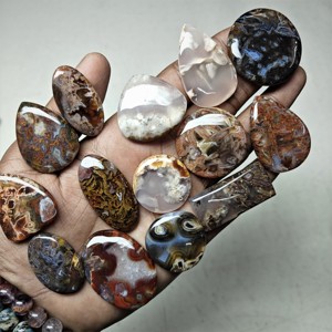 Natural Stick Agate Cabochon Loose Gemstone Stick Agate Mix Shape Cabochon <b>Polished</b> Cabochon Make for Jewellery Turkey Agate - Product Image 1