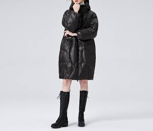 Winter <b>Short</b> Puffer <b>Jacket</b> for Plus Sizes Zipper Closure with Stand Collar Reversible Design Raw Canvas Waterproof Eco-Friendly - Product Image 5