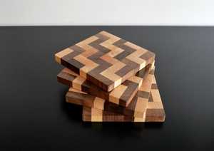 Soporte para Posavasos Cuadrado Estilo Ángel, Decoración de Mesa Negra de Calidad Esportiva, Resina Epoxi y Madera, Duradero, Artículo de Colección, MN EXPORT - Product Image 5