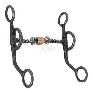 Mors de dressage pour cheval en acier inoxydable torsadé, bouche de 5-1/8 pouces, tige de 6 pouces, personnalisable, équipement d'équitation western - Product Image 1