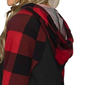 Nueva moda mujer de gran tamaño 100% algodón bloque Sudadera con capucha invierno peso pesado polar con bordado Rhinestone Logo impreso diseño - Product Image 5