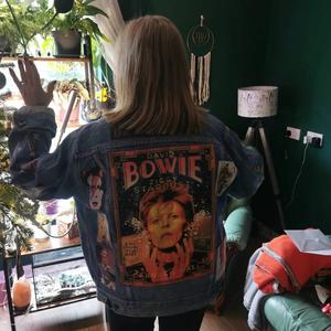 Veste en jean délavée à l'acide pour femmes, style vintage, veste d'extérieur décontractée coupe ajustée - Product Image 5