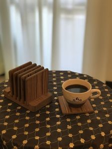 Sous-verre rond en bois de table taille personnalisée fait à la main pour les articles de table et de cuisine en gros de haute qualité du Vietnam - Product Image 2