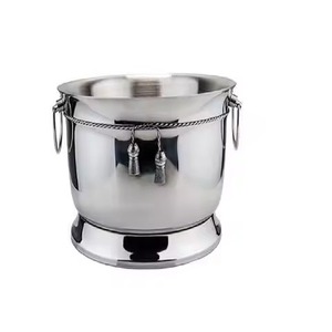 Refroidisseur de vin en aluminium à trois bouteilles le plus vendu en métal durable pour refroidisseur seau à glace barre outil mariage écologique inde - Product Image 5