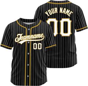 Maillot de baseball personnalisé OEM tissu léger avec nom et numéro d'équipe, parfait pour les clubs et les événements. - Product Image 1