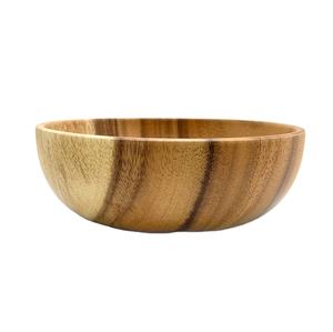 Bol de service impressionnant pour la maison et l'hôtel ustensiles de cuisine bol à fruits de couleur marron Design moderne bol à salade en bois de forme ronde - Product Image 2