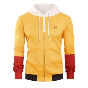 Sweat à capuche unisexe XL personnalisé à fermeture éclair intégrale, en molleton de coton et polyester de haute qualité, séchage rapide, respirant et doux - Product Image 1