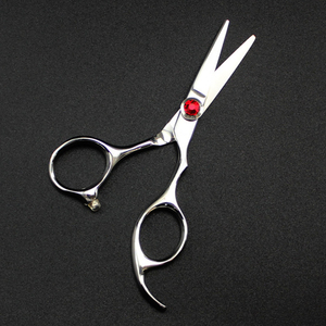 Ciseaux de coiffure en acier professionnels JP 440c 5.5 ''Red Gem Cut Sharp Tip pour sourcils et coupe de cheveux pour barbiers et coiffeurs - Product Image 4