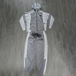 Veste de course en nylon vintage respirant personnalisée grande taille pour hommes ensemble de survêtement léger coupe-vent - Product Image 4