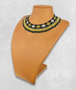 Collar gargantilla de cristal hecho a mano con cuentas de perlas, joyería de cuentas lisas de tamaño personalizado para amantes de la artesanía de piedra de MS Handicraft - Product Image 3