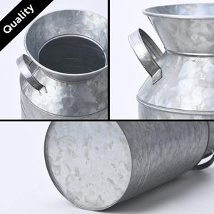 Vase à fleurs en acier inoxydable de qualité véritable Décoration extérieure de la maison Conception gravée Revêtement en poudre Finition tôle - Product Image 5
