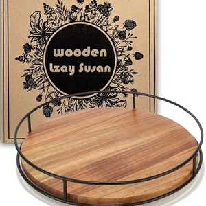 Bandeja de servicio de madera de Acacia hecha a mano, Plato decorativo, forma rectangular, Apto para lavavajillas, patrón personalizado, acabado pulido - Product Image 2