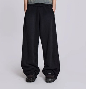 2024 Custom Logo Blank Baggy <b>Sweatpants</b> <b>Oversized</b> Wide Straight Leg Fleece Terry Soft Heavyweight <b>Sweatpants</b> for Men - Product Image 2