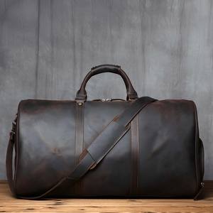Factory Custom Logo Leather Duffle <b>Bag</b> Real Leather Travel <b>Bag</b> Crazy Leather Vintage <b>Weekend</b> <b>Bag</b> <b>for</b> Men <b>Women</b> - Product Image 3