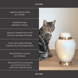 Handmade Mosaic Glass Cremation <b>Urn</b> <b>Large</b> Adult Size Burial Hand Applied Individual Tiles Unique Artwork for Funerals - Product Image 4