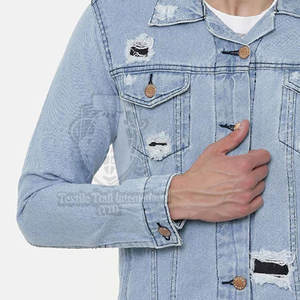 Chaqueta de Mezclilla para Hombre, Corte Ajustado, Ropa Casual con Bolsillos y Cierre de Botones, Chaqueta de Invierno - Product Image 6