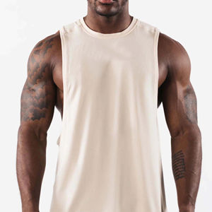 Camiseta sin mangas para hombre para Fitness Gym, el mejor material usado, estilo deportivo de verano a la moda, camisetas sin mangas de gimnasio de punto informales, venta al por mayor, gran oferta - Product Image 1