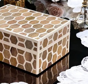 Caja de almacenamiento decorativa con incrustaciones de hueso rectangulares de diseño personalizado de la mejor calidad, patrón cuadrado, mayorista directo de India para exportación - Product Image 6