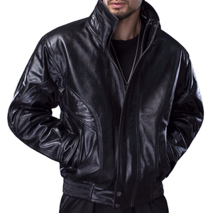 Veste en cuir à capuche pour hommes OEM broderie en toile vente en gros design contemporain finition lisse doublure confortable logo personnalisé - Product Image 1