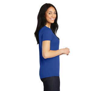 Camiseta Básica de Manga Corta para Mujer, Cuello Redondo, Algodón, Lisa - Product Image 3