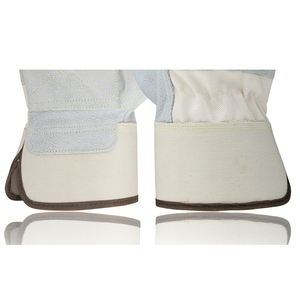 Guantes Rigger de cuero Doble Palma con espalda de algodón Cómodos guantes de Palma de doble capa para trabajadores industriales y de fábrica - Product Image 4