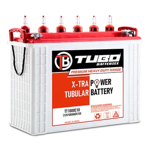 TUBO 12V TT1000 C10 100ah Tall Tubular Battery Solar Application Made In India