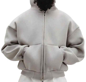 Vente en gros de sweats à capuche personnalisés de haute qualité en coton avec double fermeture éclair grande taille et surdimensionnés pour hommes - Product Image 1