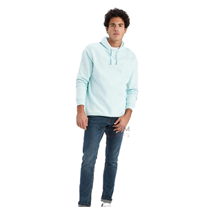 Directo de fábrica al por mayor 300gsm 80% Algodón sólido Regular Fit clásico en blanco pulóver Sudadera con capucha logotipo personalizado bordado térmico hombres - Product Image 6