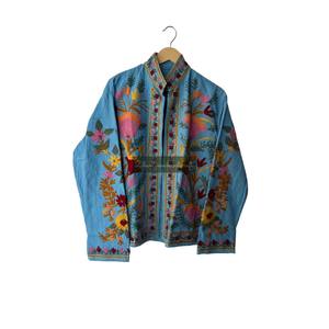 เสื้อแจ็กเก็ตผ้าฝ้ายปักด้วยมือสำหรับผู้หญิงเสื้อโค้ทผ้า uzbek suzani แบบสั้นสำหรับใส่ไปงานปาร์ตี้ได้ทั้งชายและหญิง - Product Image 1