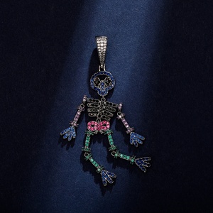 Collar con abalorio <span class=keywords><strong>de</strong></span> <span class=keywords><strong>esqueleto</strong></span> Punk exagerado para hombres <span class=keywords><strong>y</strong></span> mujeres, colgante <span class=keywords><strong>de</strong></span> calavera humana chapado en oro <span class=keywords><strong>de</strong></span> latón para <span class=keywords><strong>mujer</strong></span>, regalo <span class=keywords><strong>de</strong></span> Halloween, joyería para fiesta - Product Image 6