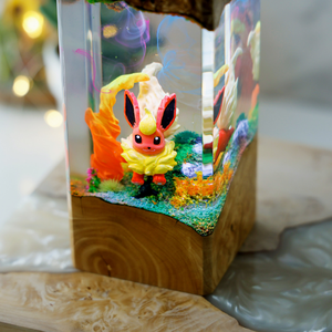 Po.kemon Lamp, Epoxy Resin Lamp, Custom Epoxy Resin Lamp, Resin Wood Art Lamp, Custom Night <b>Light</b>, Handmade Gift, <b>Christmas</b> Gift - Product Image 1