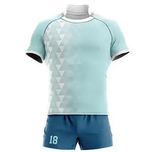 Elegantes conjuntos de uniformes de rugby Nombre de equipo personalizado Rendimiento mejorado Máxima comodidad Durabilidad mejorada Compatible con partidos de liga - Product Image 1
