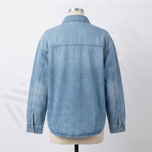 Chaqueta Vaquera Vintage de Moda Otoñal para Mujer, Chaqueta de Mezclilla con Botones de Manga Larga, Abrigo de Mezclilla Personalizado para Mujer, Ropa de Calle, Color Personalizado - Product Image 2