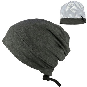 Satin doublé cheveux Bonnet chapeau pour femmes hommes bambou coton élastique nuit casquettes de couchage soie Skullies bonnets casquette Baggy chapeau bandeau - Product Image 6
