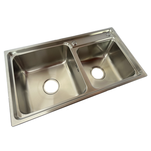 Leimanxi cao cấp chất lượng cao SUS304 thép không gỉ bồn rửa đôi Bồn Rửa Nhà Bếp hình chữ nhật Bát 0.75mm Độ dày thiết kế hiện đại - Product Image 2