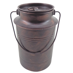 Cubo de metal de almacenamiento de cocina con tapa y Asa Cubo de recubrimiento en polvo blanco para usos domésticos personalizado - Product Image 3