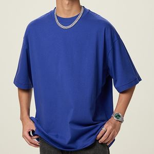 T-shirt personnalisé uni de haute qualité grande taille T-shirt à épaules tombantes Vente en gros 240Gsm T-shirt homme Streetwear T-shirt surdimensionné pour homme - Product Image 3