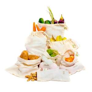 Bolso grande de algodón sostenible y de lujo con cordón Bolso de compras personalizado elegante elaborado con cuidado a la venta - Product Image 5