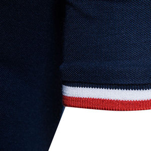 T-shirts polo uni à coupe ajustée en coton de grande taille à la mode T-shirt polo pour hommes au design personnalisé T-shirt polo à manches courtes - Product Image 6